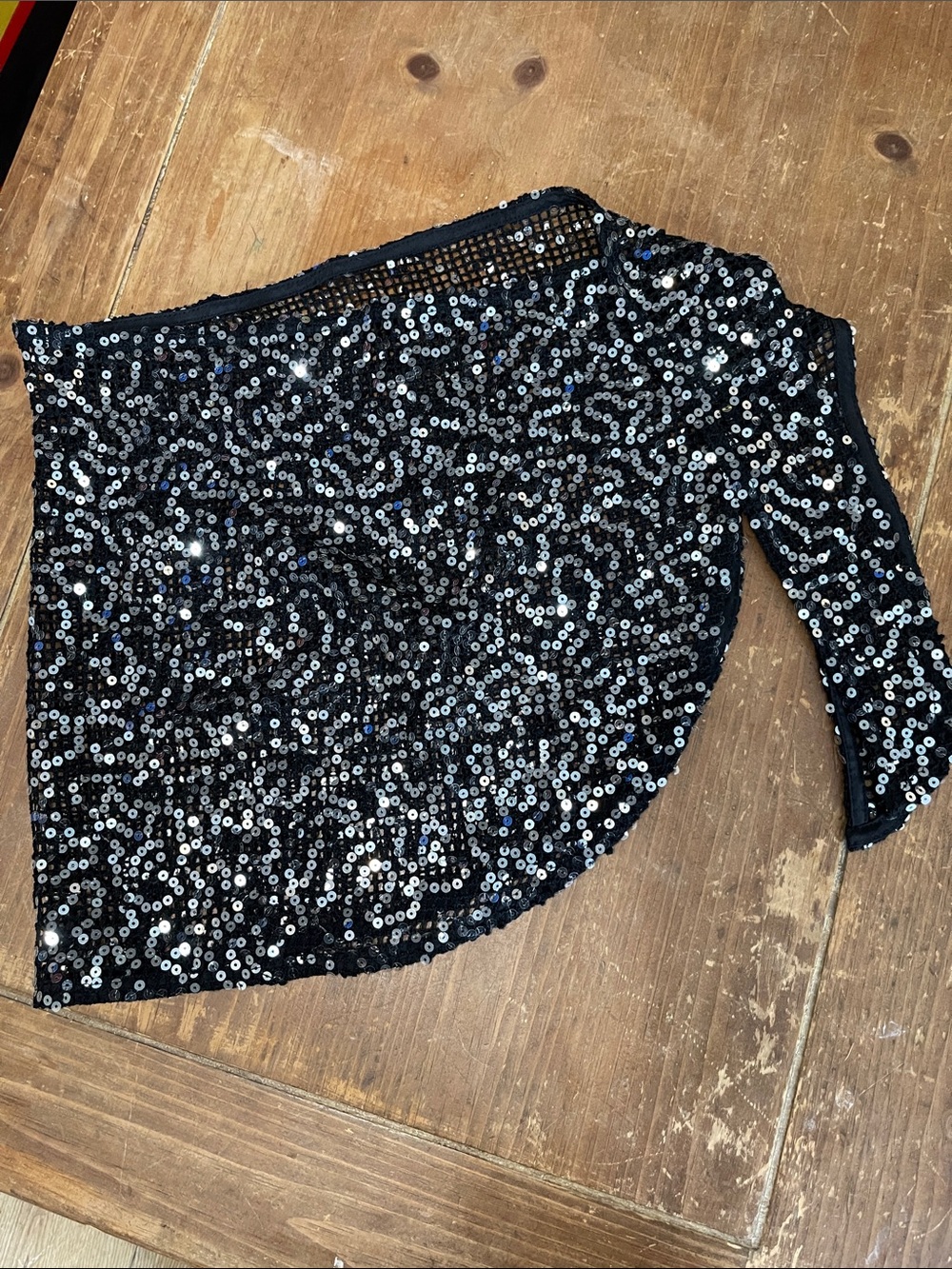 Black Sequin Swim Coverup